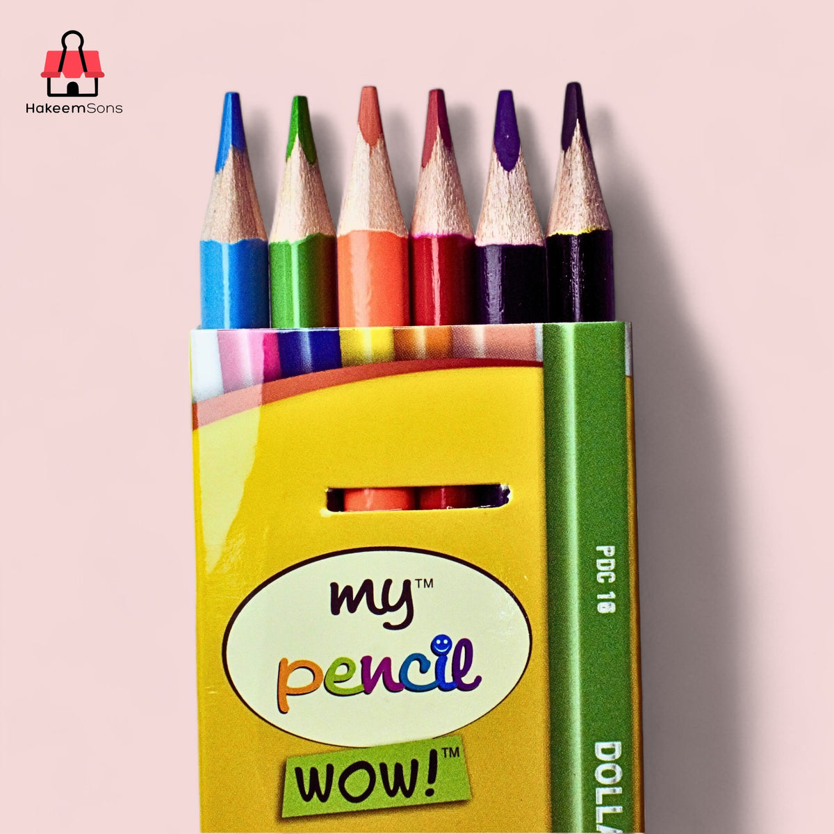Dollar My Pencil Wow! Dual End Colour Pencils, 6-Pack and 12 Colours