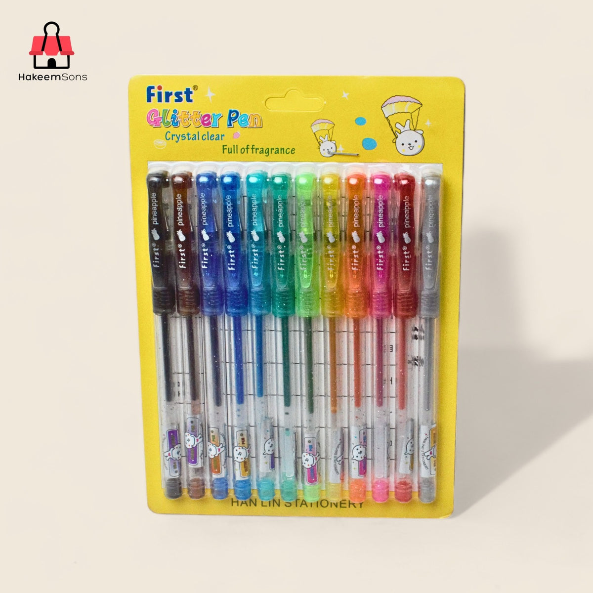 First Glitter Pen Crystal Clear Set of 12