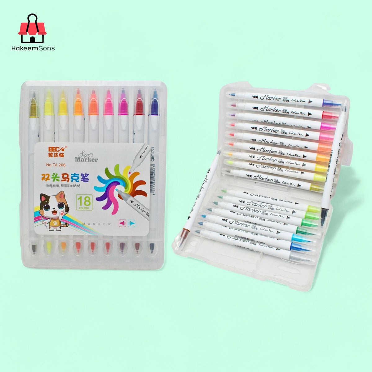 Super Marker Colours 18Pcs